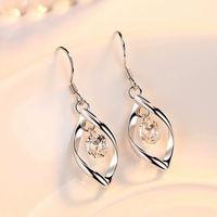 Anting-anting kancing zircon mewah ringan FY-EZ213 925 Sterling Silver untuk wanita, gaya Ins, lingkaran geometris minimalis yang sedang tren