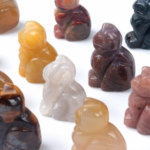 Breloques Animaux Délicats en Pierre Naturelle Agate Sculptée à la Main (1 pouce) pour la Guérison et la Décoration Intérieure, Cadeau <span class=keywords><strong>de</strong></span> Fête, Style Vintage Tendance - Product Image 4