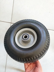 10 Inch <strong>Pneumatic</strong> Rubber Wheel Dust-proof Cover Beach Cart Foam Tire Solid Inflatable Heavy Duty <strong>Caster</strong> Wheels CE Certified - Product Image 5