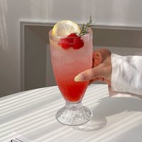 Groothandel Melkthee Fruitthee Glazen Bekers Zomerse Sap Koud Drankje Cocktailglazen Hoge Kwaliteit Thuis Drinkbeker voor Café Feest Gebruik