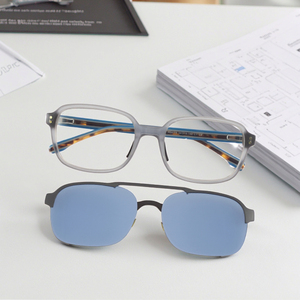 Nuovo Design UV400 Unisex da occhiali da sole con Clip magnetica su occhiali con Clip per occhiali polarizzati con <span class=keywords><strong>montatura</strong></span> in acetato - Product Image 4