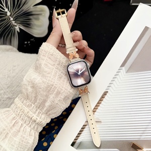 Venta al por mayor a bajo <span class=keywords><strong>precio</strong></span> para <span class=keywords><strong>Apple</strong></span> Colorful Butterfly Splicing <span class=keywords><strong>Correa</strong></span> de cuero liso - Product Image 2