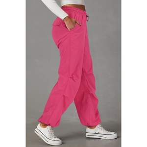 2025 femmes randonnée Parachute Y2K Cargo pantalon respirant taille élastique mode-enveloppé conception froissée pour les filles - Product Image 4