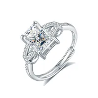 Bague en argent sterling 925 de la marque MuShan, sertie de moissanite VVS, plaquée or 18 carats, bijoux brevetés MST, idéale pour une petite amie
