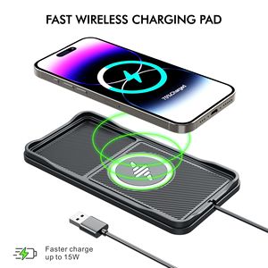 Caricatore Wireless Universale 2 in 1 da 15W con Supporto per Telefono e Tappetino Antiscivolo per iPhone 17 <span class=keywords><strong>Air</strong></span> - Product Image 2