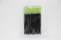 Applicateur de mascara en spirale vert lime, brosse à cils synthétique avec manche en plastique pour extensions de cils DIY et cils en grappe