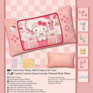 Coussin décoratif en peluche sur le thème de la console de jeu de dessin animé personnalisé, doux et décoratif, pour la maison ou comme cadeau - Product Image 1