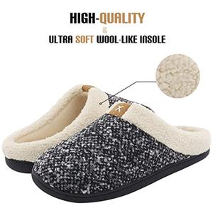 Pantofole da donna <span class=keywords><strong>in</strong></span> <span class=keywords><strong>Memory</strong></span> <span class=keywords><strong>Foam</strong></span> per la casa da <span class=keywords><strong>uomo</strong></span> fodera pelosa pelosa con funzione antiscivolo <span class=keywords><strong>scarpe</strong></span> da casa per interni e esterni piatte per l'inverno - Product Image 3