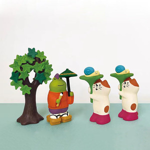 Ornements Tide Play, chat japonais, pêche, maison créative, INS, artisanat fait main, poupée ZAKKA, artisanat en résine, petit <span class=keywords><strong>pendule</strong></span>, emballage en sac PP - Product Image 4