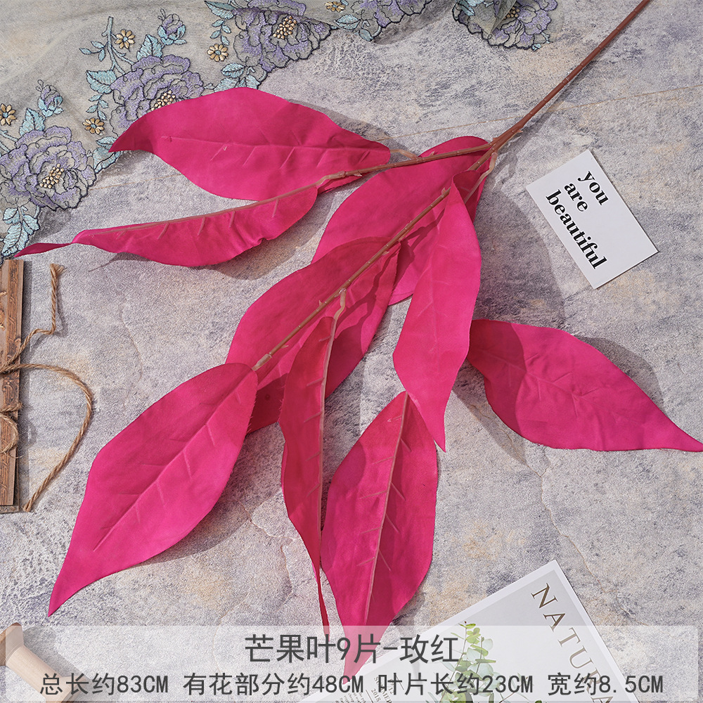FS-Mango Leaf 9 pièces-Rose rouge