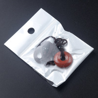 Collier en Gros de Corde de Pierre Naturelle de 20 mm, Pendentif Cercle Donut Boucle de Paix en Améthyste, Quartz Rose et Cristal