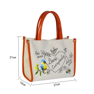 Bolsa de Compras de Algodón de Proveedor Indio, Personalizada con Iniciales, Monograma en Lona, Regalo para Mujer, Bolsa de Playa con Letras - Product Image 3