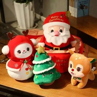 Peluche de Noël de haute qualité, Père Noël, sac de fruits de la paix, jouet en peluche, figurine, cadeau, boîte à surprises amusante, jouet en peluche pour enfants