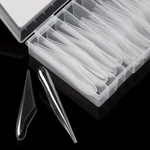 70 Uñas Postizas Extra Largas, Moldes de Uñas Artificiales, Puntas de Extensión de Doble Forma, Plástico para Construcción Rápida de Uñas de Gel, Herramienta de Manicura Profesional - Product Image 5