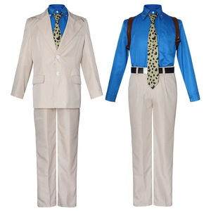 Costume de cosplay Jujutsu Kaisen, ensemble complet pour enfants de 8 à 13 ans, tenue de jeu de rôle d'anime printemps 2022, costume beige avec chemise bleue - Product Image 3