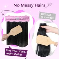 Support pour perruques et extensions capillaires avec 4 modes d'installation, conception sécurisée, couleur rose - Pour le lavage, le coiffage, l'emballage et le rangement (avec sac)