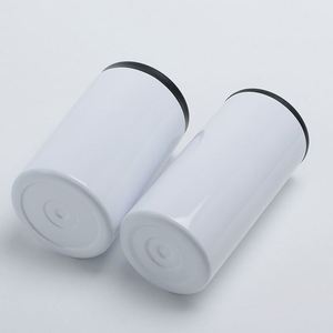 Vaso recto de acero inoxidable de 12 oz para sublimación, taza térmica de doble pared para viaje, enfriador de latas para coche, vaso con tapas dobles - Product Image 5
