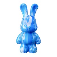 Vente en gros d'usine, porte-clés lapin créatifs faits à la main, 23 cm/33 cm/53 cm, lapin fluide en PVC pour enfants avec peinture à verser
