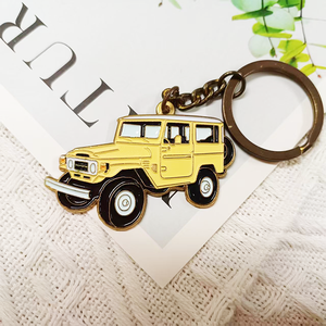 15-năm nhà máy mềm men tùy chỉnh Keychain thời trang hình xe kim loại keychian - Product Image 1