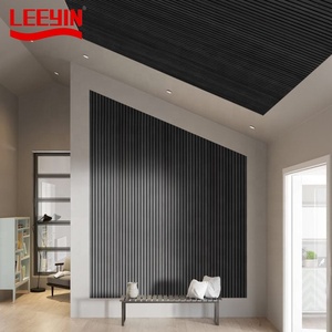 Pannello Acustico in Doghe di <span class=keywords><strong>Legno</strong></span> dal Design Moderno, Altamente Efficace nell'Assorbimento del Suono NRC 1.0, Supporto in PET Ecologico per Uffici e Hotel - Product Image 5