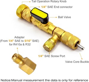 10 cái thực tế havc Kích thước kép 5/16 & 1/4 cổng tay công cụ <span class=keywords><strong>AC</strong></span> chất làm lạnh phanh dòng van Remover extractor công cụ cài đặt - Product Image 2