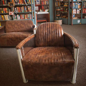 Ghế thư giãn kiểu nhà xưởng công nghiệp, phong cách retro, kiểu phi công, ghế sofa phòng khách bằng da cổ điển, ghế phi công - Product Image 5