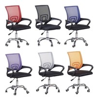 Chaise de bureau ergonomique noire avec dossier en maille, roulettes et accoudoirs réglables en hauteur, chaise de jeu