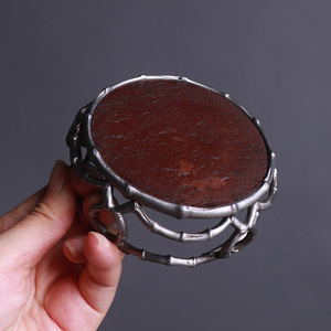 Ancient Fence Imitation Stone Surface Tin Teapot Holder Cup Coaster Tea Set Teaware Cup Coaster Base - Product Image 1