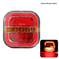 Feux arrière carrés à LED pour camions, camping-cars, feux indicateurs et feux latéraux de remorque