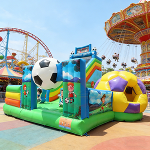 Château gonflable à thème de football avec toboggan pour enfants, idéal pour la <span class=keywords><strong>location</strong></span> de fêtes - Product Image 6