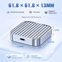 Carcasa Magnética para SSD M.2 NVMe SATA, 10Gbps USBC, Carcasa de Aluminio sin Herramientas, Unidad Externa de Doble Protocolo para iPhone 15/Android/Mac