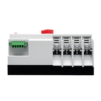 TOMZN Commutateur de transfert automatique sans fil 4P ATS 433 MHz avec télécommande, sélecteur électrique double alimentation pour une alimentation ininterrompue