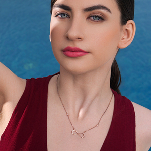 Luxury Forever Symbol Diamond Pendant <b>Necklace</b> <b>Sterling</b> <b>Silver</b> Plated Fine Gold Jewelry for Women Engagement Bridal Gift - Product Image 5