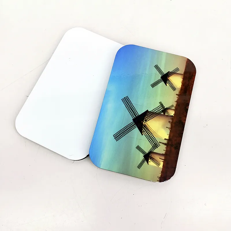 Magnet kulkas ukuran kartu bisnis kosong sublimasi baru, dekorasi rumah stiker kulkas kosong DIY