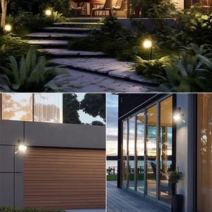 Projecteur solaire extérieur étanche à piquet mural pour allée, cour, aménagement paysager et pelouse - Product Image 5