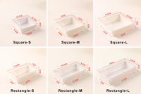 Boîte à Sandwich en Carton Kraft Jetable pour Salade et Restauration Rapide à Emporter avec Couvercle Transparent