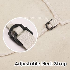 Delantal de Lona de Algodón Ajustable y Lavable Kefei para <span class=keywords><strong>Camarero</strong></span>, Camarera, Cocina, con 2 Bolsillos - Product Image 5