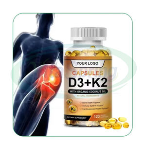 VitaSpring OEM Vitamina <span class=keywords><strong>D3</strong></span> + <span class=keywords><strong>K2</strong></span> Softgel Vegano Soporte Huesos fuertes Suplemento Calcio Vitamina <span class=keywords><strong>D3</strong></span> Softgel Cápsulas - Product Image 1