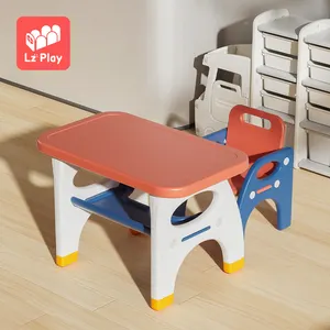 Table d'étude et chaise pliables en plastique pour bébés, ensemble de meubles nordique ergonomiques, pour le travail à domicile, table et chaise pour chambre d'enfant, livraison gratuite