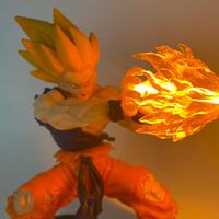 Figura Decorativa de Anime de Dragon Ball, Son Goku Kamehameha, Puede Emitir Luz, Ondas de Choque, Levitación, Luz Nocturna, Producto Nuevo