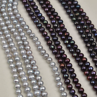 Perles d'eau douce naturelles semi-rondes 2-10mm, surface propre, matériau pour chaîne de pull, semi-finies, en vrac, pour bijoux féminins