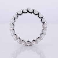 3.0MM Def Vs Lab yetiştirilen elmas düğün Band 10K 14K beyaz altın Eternity Band yüzük yuvarlak parlak kesim Lab Diamonds alyans
