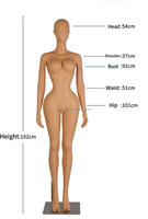 Nouveau mannequin de présentation en plastique ABS pour bijoux, taille plus, taille cintrée, femme, pose debout, avec support de tête