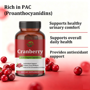 Cápsulas de Extracto de Arándano Vegano de Marca Privada OEM, 120 Unidades, Proantocianidinas, Salud Urinaria, Antioxidante - Product Image 3
