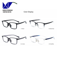 Montura Óptica Cuadrada Sólida TR-90 Clásica, Talla 54-18-145, para Uso en Laboratorio, Gafas Ligeras para Corrección de Miopía