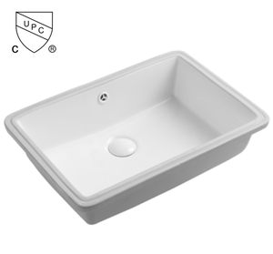Évier rectangulaire à encastrer sous le comptoir avec trop-plein, facile à nettoyer, idéal pour les projets hôteliers - Product Image 1