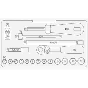 STAHLWILLE - 96011124 Assortiment de clés à douille 1/4 ''Carré (19 pièces) -ENSEMBLES DE CLIQUET ET DE DOUILLES EAN 4018754261512 1/4" - Product Image 2