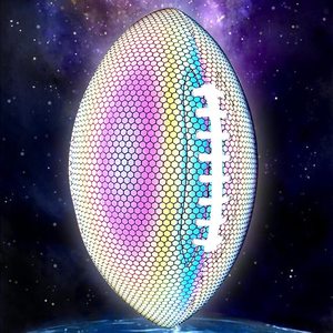 Holographic Glowing <strong>Football</strong> Reflective Glowing <strong>Football</strong> Luminous <strong>Light</strong> <strong>up</strong> <strong>Football</strong> for Night Games Training Gifts Toys for Kids - Product Image 1