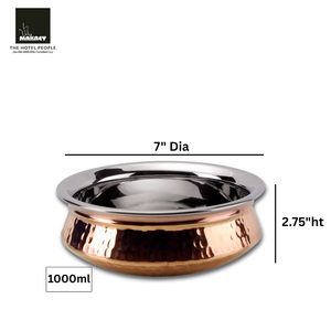 Utensilios de cocina Handi Lagan de cobre más vendidos, olla india tradicional para hoteles, restaurantes, catering y cocinas comerciales - Product Image 3