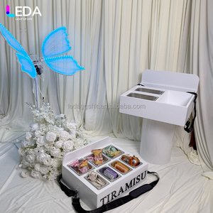 กล่องขนมหวานโลหะสีขาว LEDA รุ่นยอดนิยมสำหรับงานวันเกิด งานอีเว้นท์ กล่องขายขนมหวานแบบพกพาสำหรับงานแต่งงาน - Product Image 2
